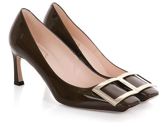 Roger Vivier Pumps mit Trompetenmetallverschluss Braun - Ansicht 4