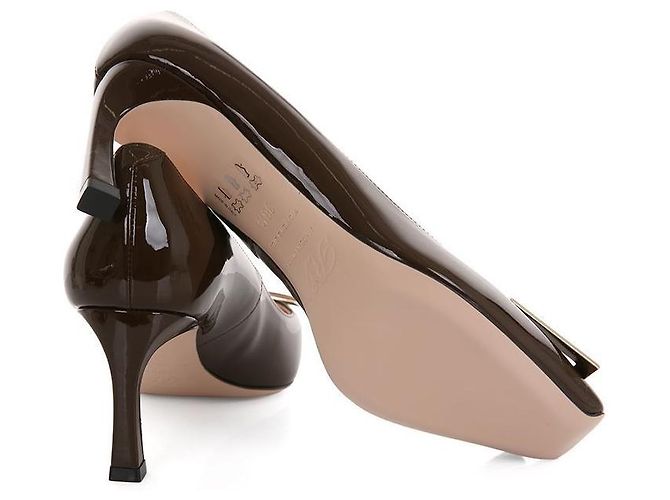 Roger Vivier Pumps mit Trompetenmetallverschluss Braun - Ansicht 6