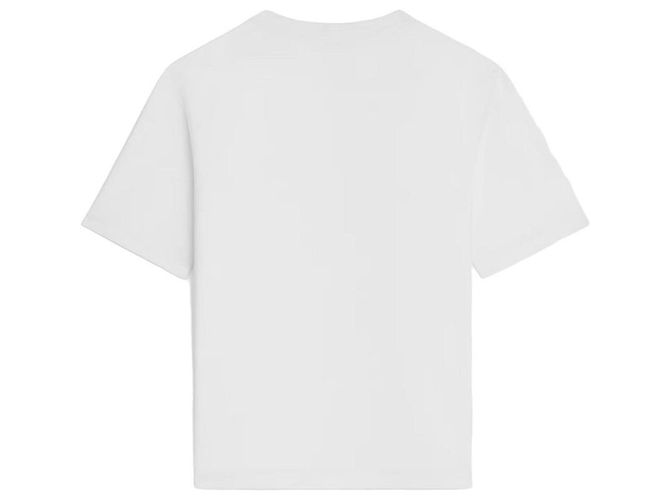 Céline Camiseta suelta de jersey de algodón blanco óptico Azul - vista 2