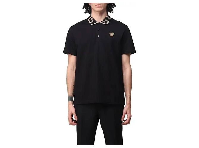 Versace Poloshirt mit kurzen Ärmeln Schwarz - Ansicht 5
