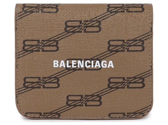 Balenciaga Signatur BB Monogramm beschichtete Geldbörse Braun - Ansicht 3