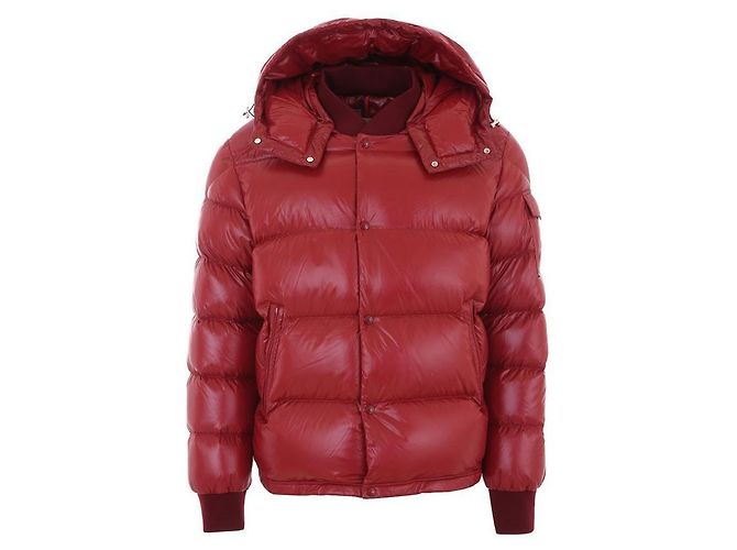 Moncler MALJASSET Piumino con Cappuccio Rosso - vista 2