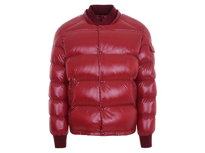 Moncler MALJASSET Piumino con Cappuccio Rosso - vista 3