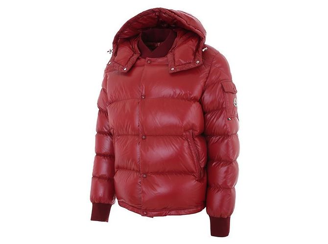 Moncler MALJASSET Piumino con Cappuccio Rosso - vista 4