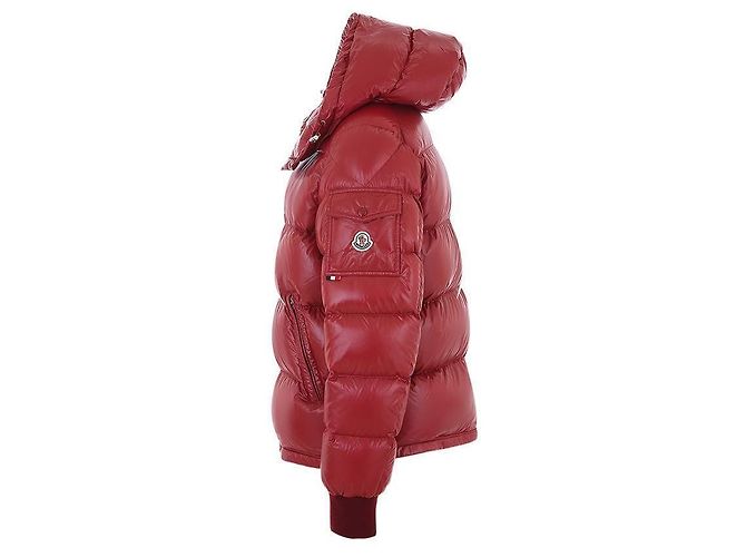 Moncler MALJASSET Piumino con Cappuccio Rosso - vista 5