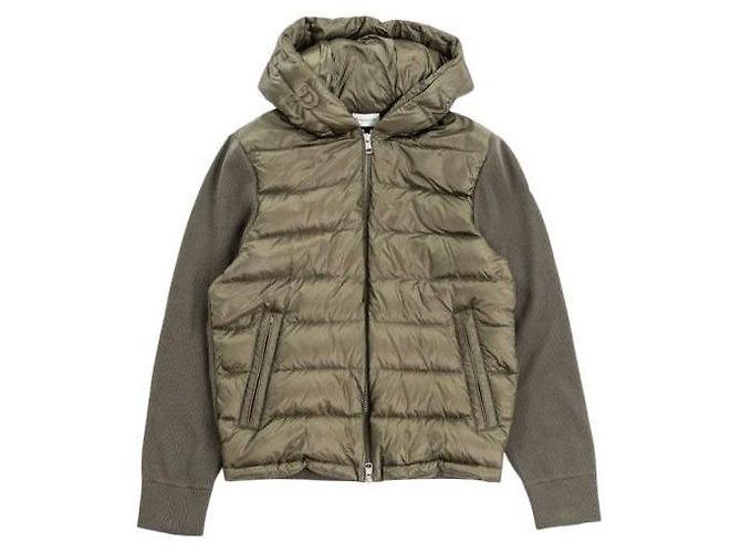 Moncler Moletom com zíper em lã acolchoada Verde - vista 4