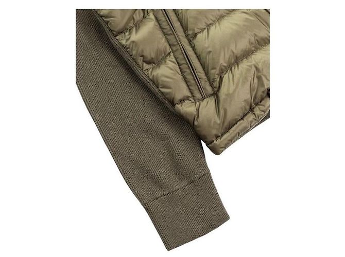 Moncler Moletom com zíper em lã acolchoada Verde - vista 5