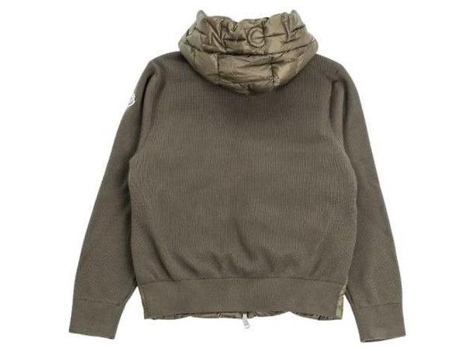 Moncler Moletom com zíper em lã acolchoada Verde - vista 6