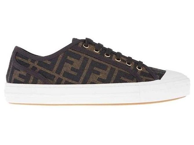 Fendi Stoff Niedrigtop Sneaker - Ansicht 4