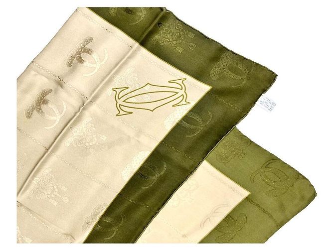 Cartier Cachecol Logo Khaki Marrom - vista 4