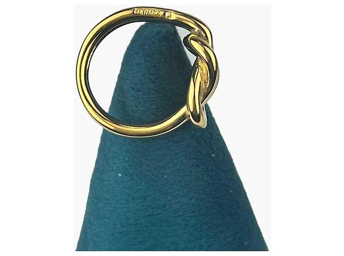 Ring Hermès Anillo para bufanda retorcido en oro Dorado - vista 2