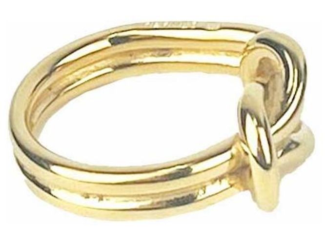 Ring Hermès Anillo para bufanda retorcido en oro Dorado - vista 7