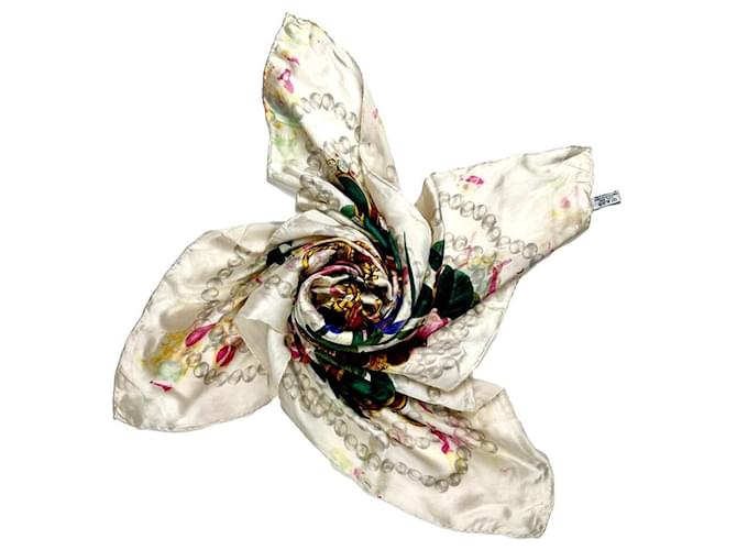 Chanel Schal Flower Ivory Weiß - Ansicht 4