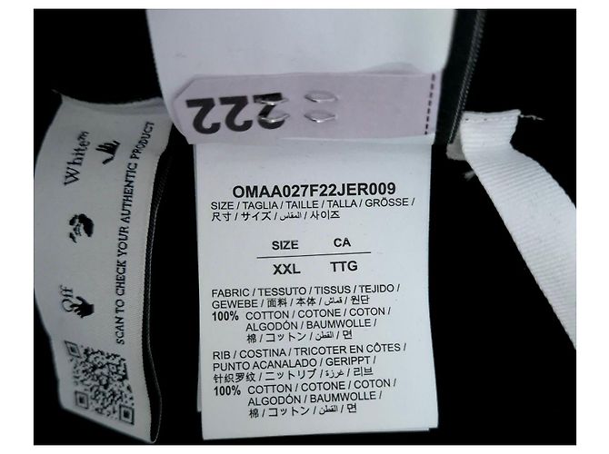 Off White Camiseta Preto - vista 8