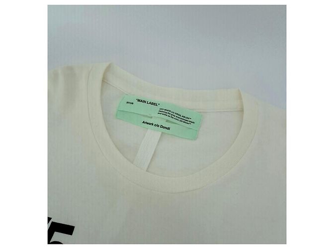 Off White T-Shirt mit kurzen Ärmeln Weiß - Ansicht 5