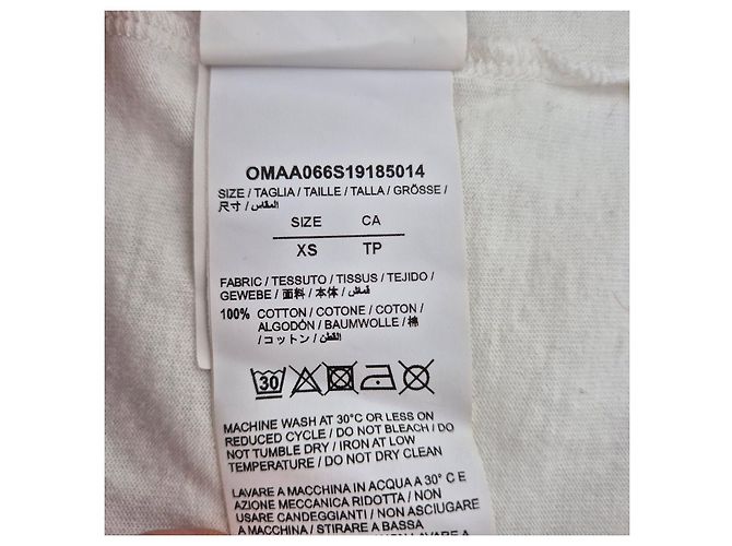Off White T-Shirt mit kurzen Ärmeln Weiß - Ansicht 9