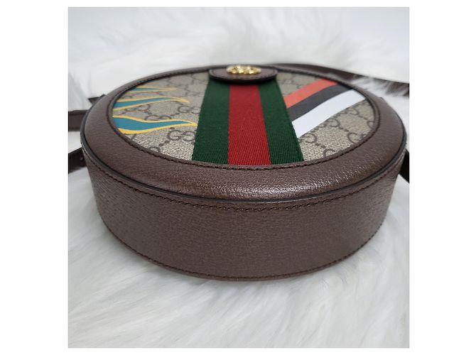 Gucci Borsa a tracolla rotonda Ophidia Double Horse Multicolore - vista 6