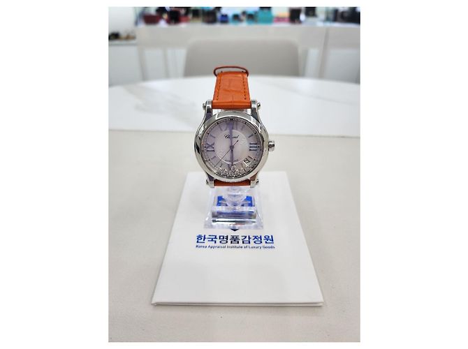 Chopard Orologio automatico da donna Happy Sport Moving Diamond Argento - vista 9
