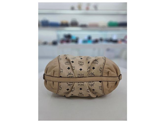 MCM Bolsa Tote e de Ombro Visetos Marrom - vista 15