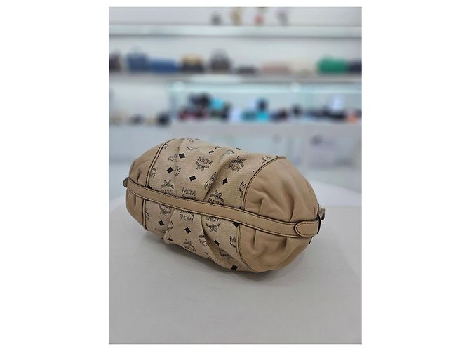 MCM Bolsa Tote e de Ombro Visetos Marrom - vista 16