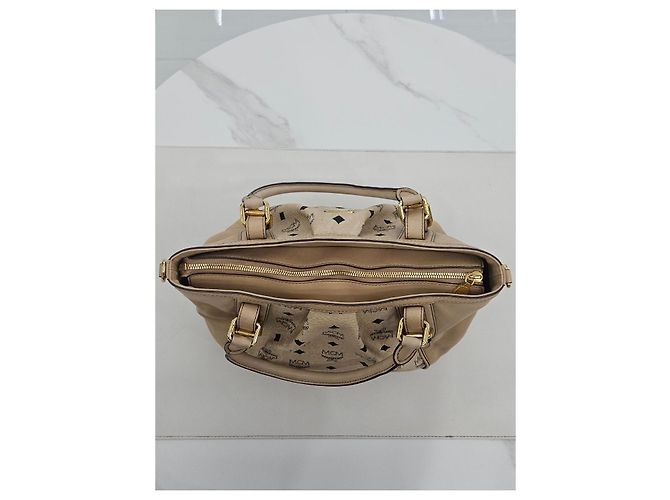 MCM Bolsa Tote e de Ombro Visetos Marrom - vista 4