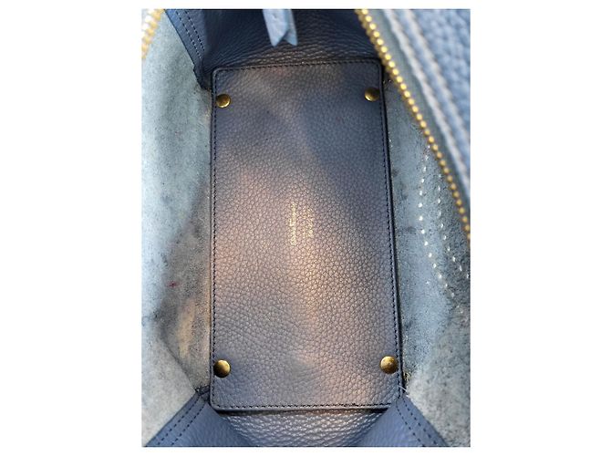 Salvatore Ferragamo Borsa Tote Marta in Grano Blu Salvatore Gancci - vista 19