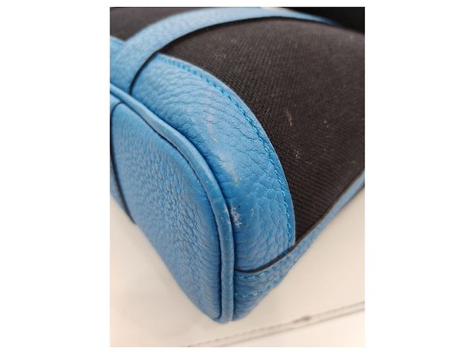 Garden Hermès Bolsa de ombro em lona com estampa de jardim Azul - vista 17