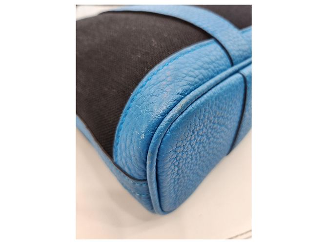 Garden Hermès Bolsa de ombro em lona com estampa de jardim Azul - vista 18
