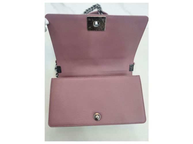 Chanel Boy Two-Tone Caviar Medium Shoulder Bag Brown - view 14