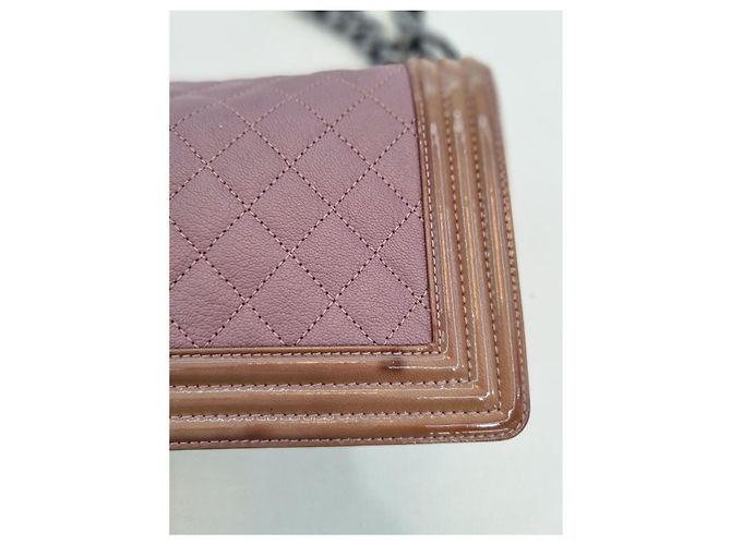 Chanel Boy Two-Tone Caviar Medium Shoulder Bag Brown - view 18