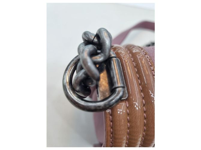 Chanel Boy Two-Tone Caviar Medium Shoulder Bag Brown - view 20