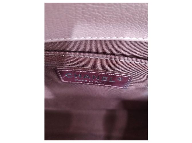 Chanel Boy Two-Tone Caviar Medium Shoulder Bag Brown - view 23