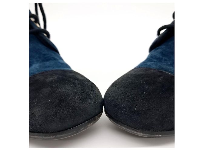 Botines de ante Chanel Azul - vista 2