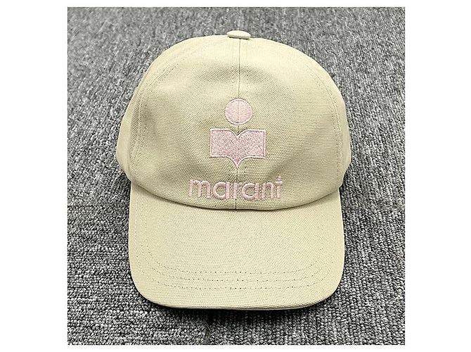 Isabel Marant Tyrony Logo Baseball Cap Ecru Pink (ECLP) Weiß - Ansicht 13