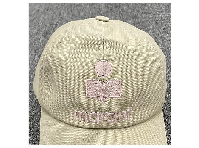 Isabel Marant Tyrony Logo Baseball Cap Ecru Pink (ECLP) Weiß - Ansicht 17