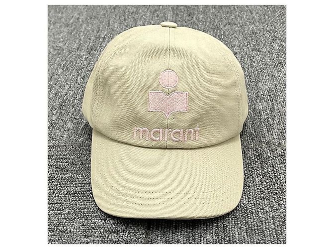 Isabel Marant Tyrony Logo Baseball Cap Ecru Pink (ECLP) Weiß - Ansicht 2