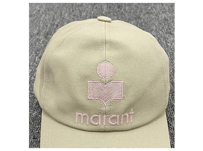 Isabel Marant Tyrony Logo Baseball Cap Ecru Pink (ECLP) Weiß - Ansicht 6