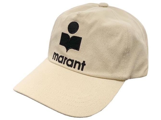 Isabel Marant Tyrony Logo Baseball Cap Ecru mit Stempel: ECBK Weiß - Ansicht 11