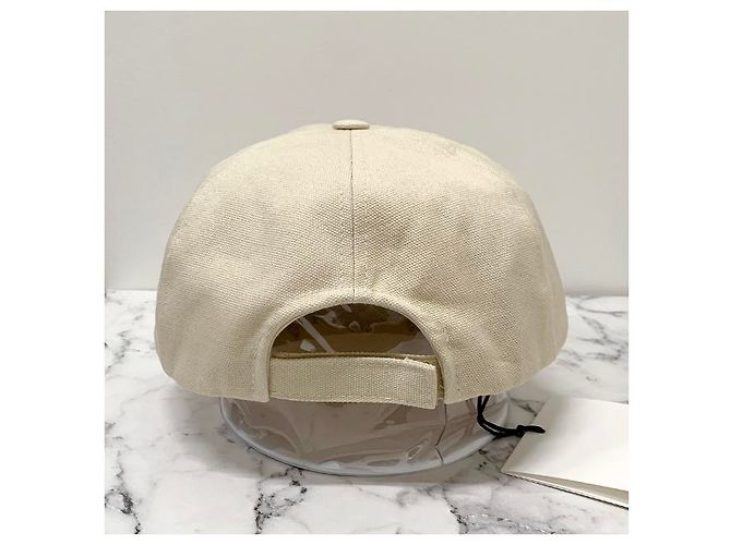 Isabel Marant Tyrony Logo Baseball Cap Ecru mit Stempel: ECBK Weiß - Ansicht 14