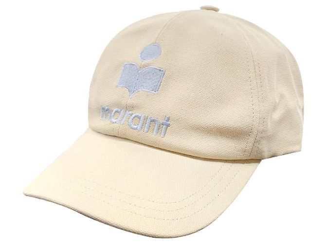 Isabel Marant TYRONY Logo Baseball Cap Ecru Hellblau ECLU - Ansicht 11