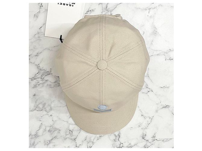Isabel Marant TYRONY Logo Baseball Cap Ecru Hellblau ECLU - Ansicht 15