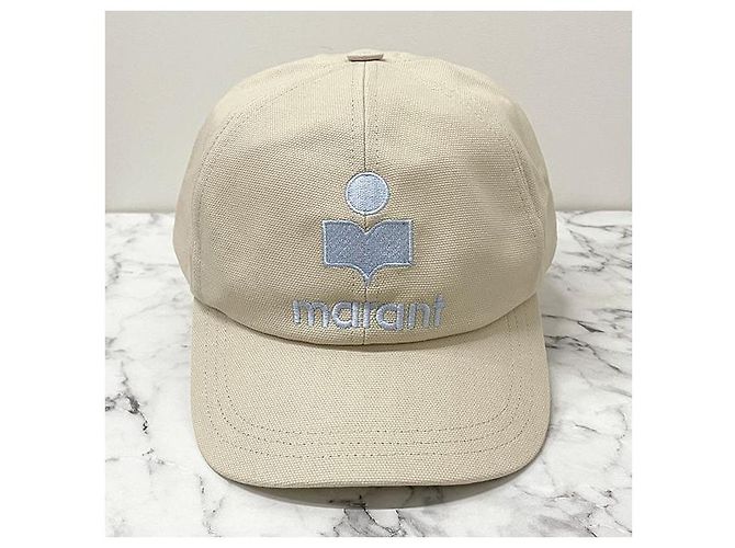 Isabel Marant TYRONY Logo Baseball Cap Ecru Hellblau ECLU - Ansicht 2