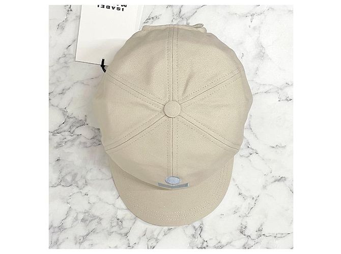 Isabel Marant TYRONY Logo Baseball Cap Ecru Hellblau ECLU - Ansicht 5
