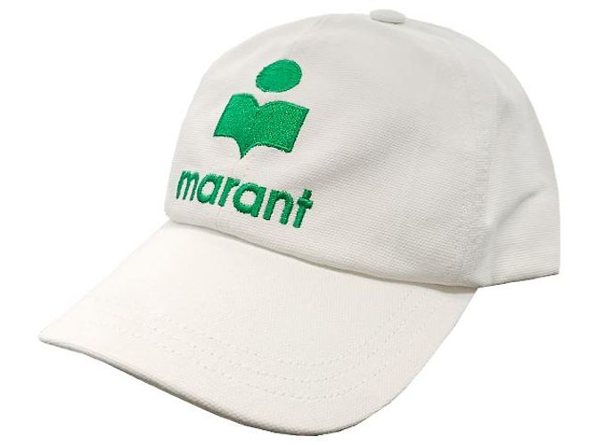 Isabel Marant TYRONY Logo Baseball Cap Weiß Smaragd Grün - Ansicht 11