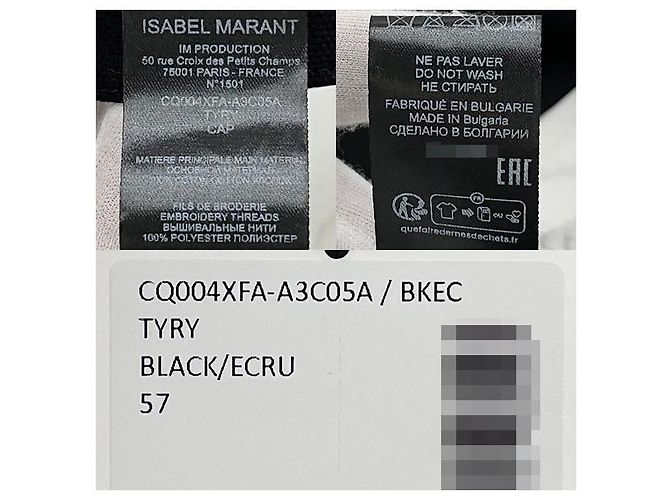 Cappello Visor Logo TYRY di Isabel Marant Étoile BKEC Bianco - vista 6