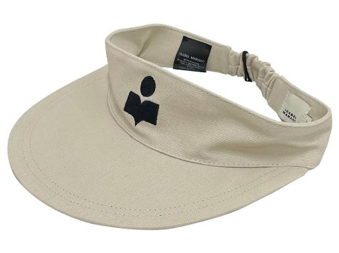 Visor Cap Logo TYRY Ecru Schwarz von Isabel Marant Étoile Weiß - Ansicht 11