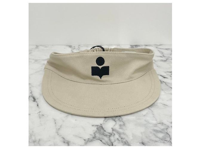 Visor Cap Logo TYRY Ecru Schwarz von Isabel Marant Étoile Weiß - Ansicht 13