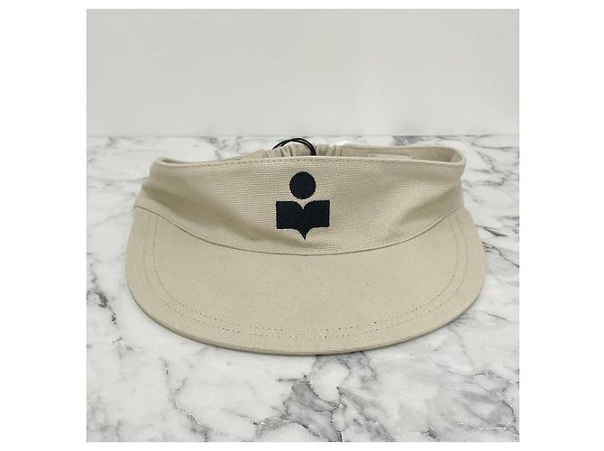 Visor Cap Logo TYRY Ecru Schwarz von Isabel Marant Étoile Weiß - Ansicht 3