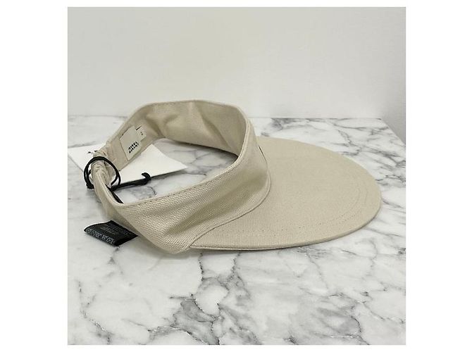 Visor Cap Logo TYRY Ecru Schwarz von Isabel Marant Étoile Weiß - Ansicht 4