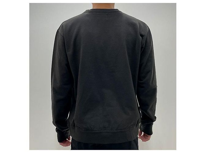 Isabel Marant MIKOY Samt-Logo-Sweatshirt Verblasst Schwarz Ecru FKEC Weiß - Ansicht 4